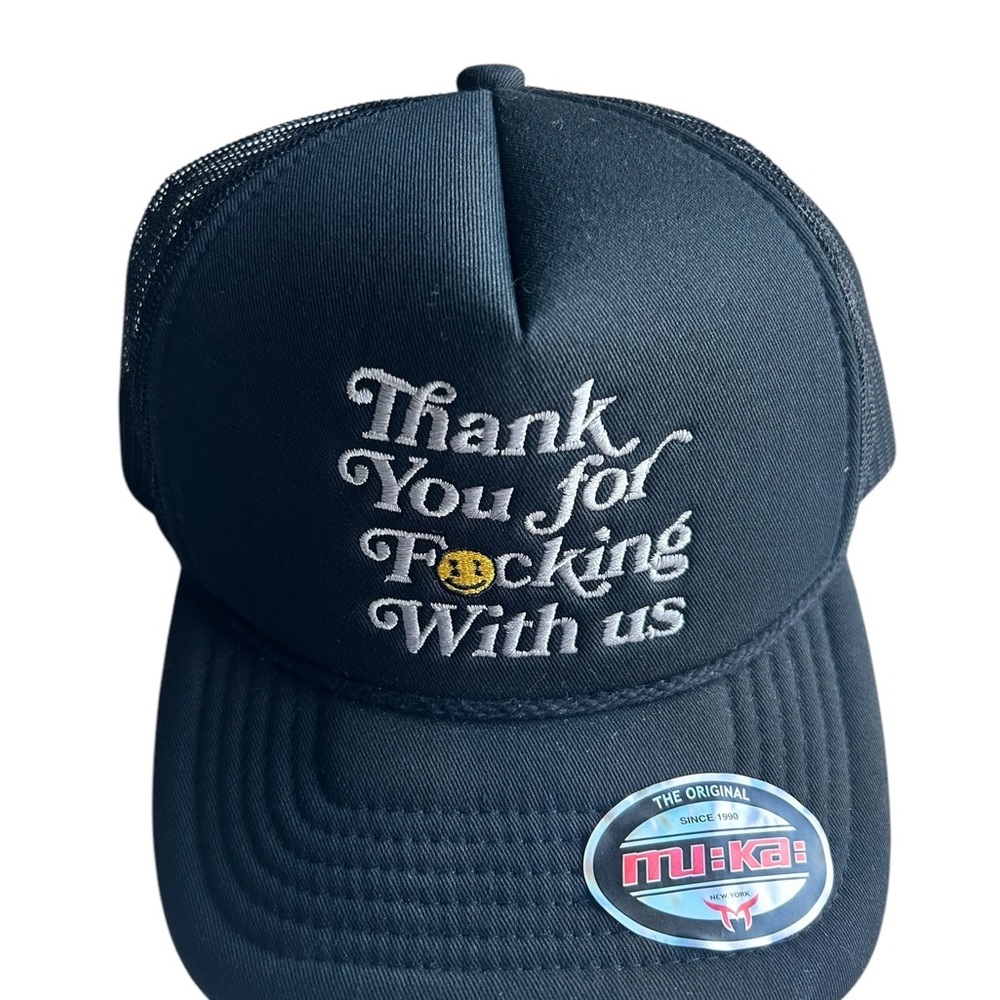 Thank You Black Trucker Hat